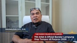 Tak Kasih Celah di 32 Cabor, KONI Bandar Lampung Terjunkan 792 Atlet dan Ofisial ke Porprov 2026